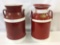 Lot of 2 Cans Including Red & White Paint Cans