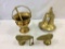 Group of Brassware Including Wall Hanging Bell