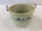 Blue & White Sm. Decorated Crock Jar w/ Handle