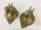 Pair of Wall Hanging Brass Horse Heads