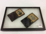 Lot of 2 Civil War Solider Daguerreotypes