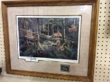 Framed-Signed Comm. Print-Out Foxed by