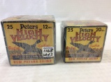 Lot of 2 Peters Ammo Boxes Including Full Box
