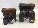 2 Pairs of Binoculars in Cases Including