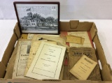 Lg. Group of Old Paper Items Including