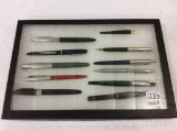 Lot of 11 Various Pens Including Fountain Pens