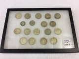 Group of Coins Including 5-Franklin Halves,