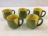 Lot of 5 Shawnee USA Corn Design Mugs-#69