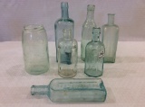 Lot of 7 Various Old Bottles Including