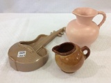 Lot of 3 Pottery Pieces Including Redwing