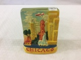 Painted Chicago Bank Made of Plaster Type Material