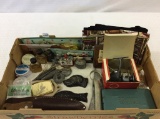 Box of Various Fishing Collectibles Incuding