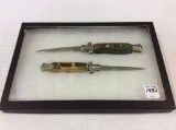 Lot of 2 Italian Milano Push Button Knives