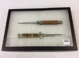 Lot of 2 Push Button Knives Including One