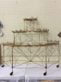 Vintage Victorian Wire Three Tier Plant Display