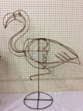 Lg. Metal Wire Flamingo Design Plant