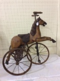 Child's Wood Horse Design Tricycle