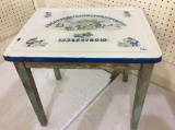 Child's Wood Table w/ Decorated Porcelain Top-