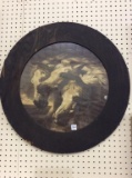 Round Framed Pharoah Horse Print