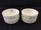 Lot of 4 Longaberger Pottery Heritage Green Cereal