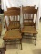 Lot of 4 Matching Spindle Pressed Back Chairs