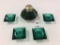 Lot of 5 Including Emerald Green Glass