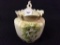 RS Prussia Floral Painted Biscuit Jar w/ Lid