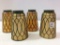 Lot of 4 Matching Art Glass Lamp Shades