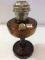 Dark Amber Glass Aladdin Kerosene Lamp