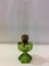 Green Glass Aladdin Kerosene Lamp Base