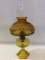 Amber Glass Aladdin Kerosene Lamp Base