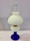 Cobalt Blue & White Aladdin Kerosene Lamp