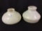 Lot of 2 White Glass Lamp Shades