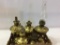 Lot of 5 Various Brass Kerosene & Electrified