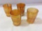 Lot of 4 Matching Carnival Glass Tumblers