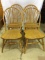 Lot of 4 Matching Wood Dining Chairs