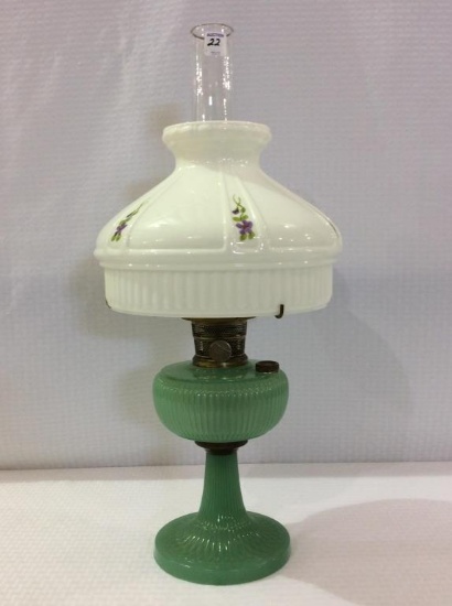 Aladdin Green Jadite Color Kerosene Lamp