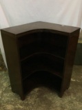 Wood Corner Book Shelf Cabinet