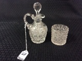 Lot of 2 American Brillant Period Cut Glass Pieces