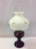 Aladdin Amethyst Kerosene Lamp w/