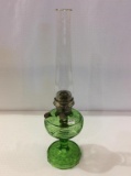 Green Glass Aladdin Kerosene Lamp Base