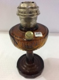 Dark Amber Glass Aladdin Kerosene Lamp