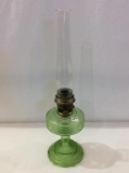 Green Glass Aladdin Kerosene Lamp Base