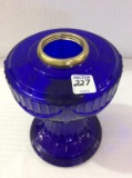 Cobalt Blue Glass Aladdin Kerosene Lamp Base