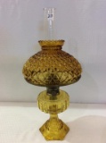 Amber Glass Aladdin Kerosene Lamp Base