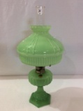 Aladdin Green Jadite Color Kerosene Lamp w/