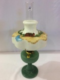 Green Aladdin Kerosene Lamp Base w/ Clear