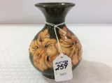 Floral Decorated Moorcraft Vase (5 Inches Tall)