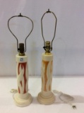 Lot of 2 Aladdin Alacite Electrified Lamps