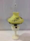 White Aladdin Kerosene Lamp Base w/